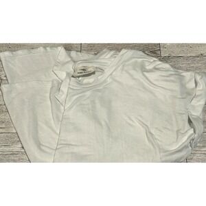 REBEL SOCIETY Casual Blouse Top Women White Tee Shirt Modal Blend Soft XS XSMALL